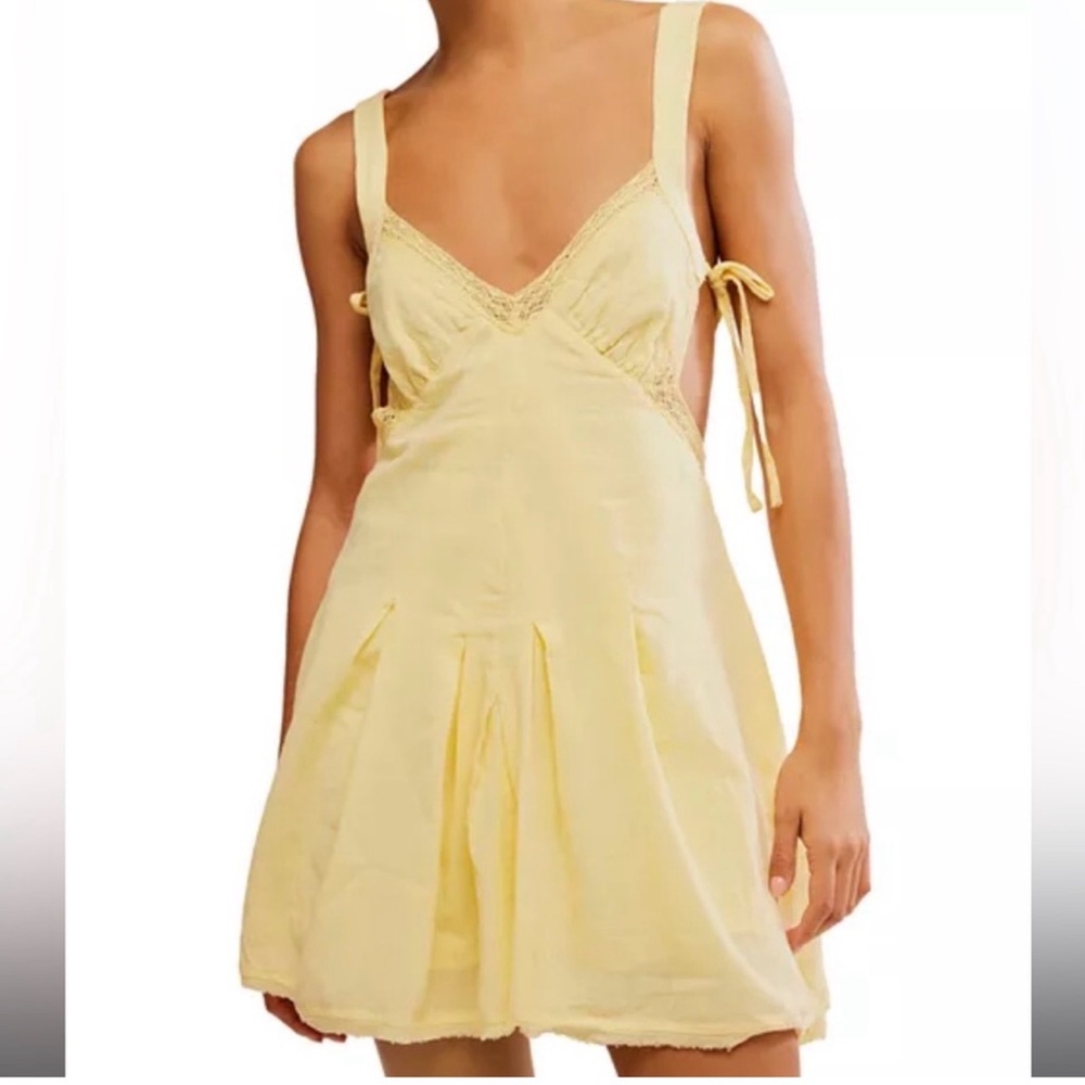 Free People Yellow Cotton Dress